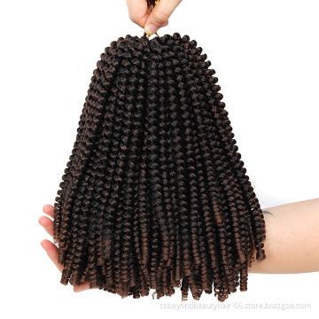 private label Synthetic Crochet Hair Spring Twist Crochet Hair 12Inch synthetic Fiber Braiding Hair Pieces crochet braids